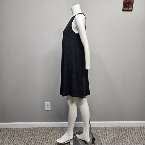 Free Fly Mini Tank Bamboo Flex Dress Small Heather Black Swing Soft Athleisure - Picture 2 of 6